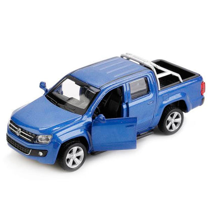 МАШИНА "ТЕХНОПАРК" МЕТАЛЛ. ИНЕРЦ. VOLKSWAGEN AMAROK, 1:43, ОТКРЫВ. ДВЕРИ, В РУСС. КОР. в кор.2*36шт