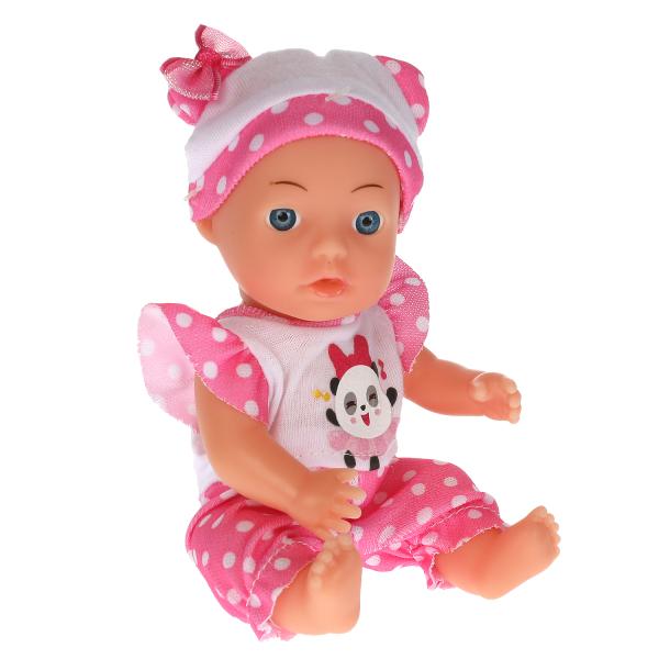 Кукла без озвуч МАЛЫШАРИКИ Пандочка 15см, пьет,писает,горшок, бутылочка,в кор. КАРАПУЗ в кор.84шт