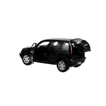 Машина металл LADA NIVA длина 12 см, двери, багаж, инерц, черный, кор. Технопарк в кор.2*36шт