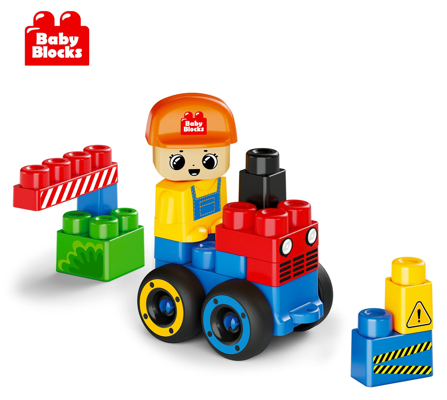 Конструктор пластиковый На стройке 21 деталь Baby Blocks