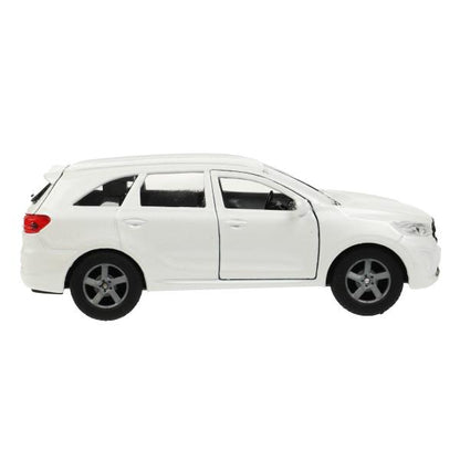 Машина металл KIA sorento prime, 12 см, двери, багаж., инерц., белый, кор. Технопарк в кор.2*24шт