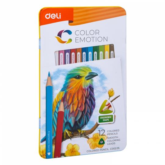 Карандаши 12цв Color Emotion лип.в мет.кор,EC00205