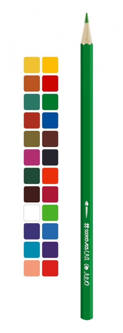 "Лео" "ШколаСад" LSWP-24 Набор акварельных карандашей заточенный  24 цв. . LSWP-24