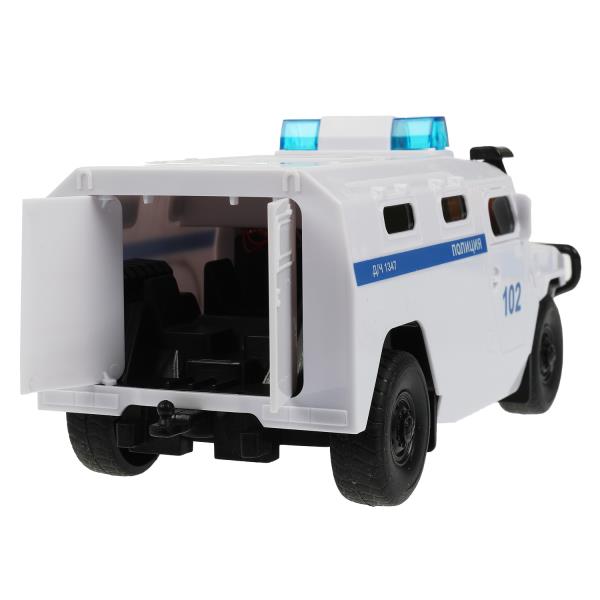 Машина пластик свет-звук АМН ВПК-233114 ПОЛИЦИЯ 21 см, двери, инерц, кор. Технопарк в кор.2*18шт