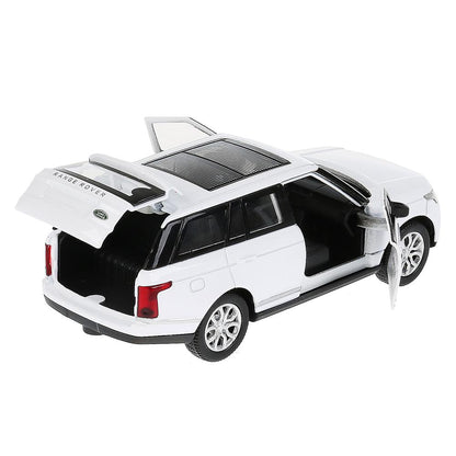 Машина металл RANGE ROVER VOGUE длина 12 см, двер, багаж, инерц, белый, кор. Технопарк в кор.2*36шт