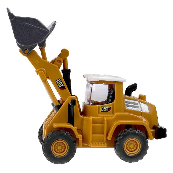 Модель металл ПОГРУЗЧИК лицензия cat 12,5см инерц., подв.дет. - в кор.2*72шт