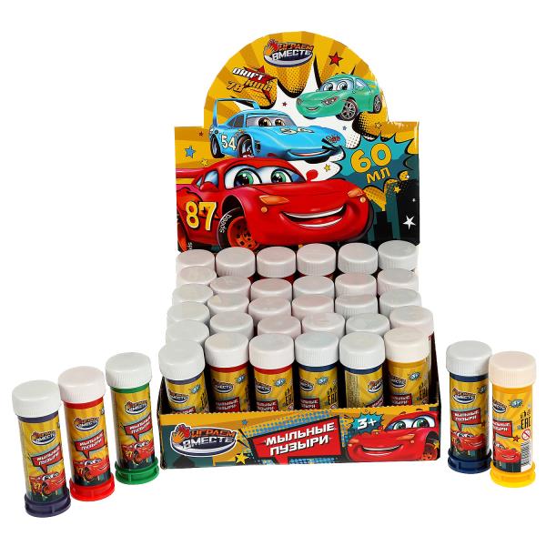 Мыльные пузыри машинки 60мл, дисп.23*23*11см ИГРАЕМ ВМЕСТЕ уп-36шт в кор.6уп