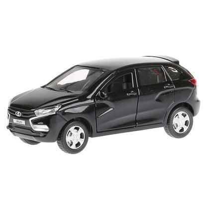 XRAY-BK Машина металл LADA XRAY, 12см, открыв. двери, инерц, черный 9818 в кор. Технопарк в кор.2*36