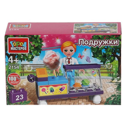 Конструктор продавец мороженного, 23 дет. Город мастеров в кор.80шт