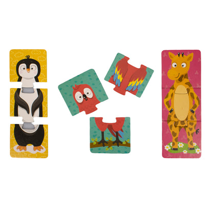 Пазлы тройные "Забавные зверюшки" 24 эл Baby Toys (макси)
