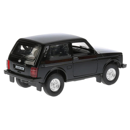 ТМ Технопарк. Машина металл "LADA 4x4" 12см, открыв. двери, инерц., ЧЕРНЫЙ. в кор. в кор.2*36шт