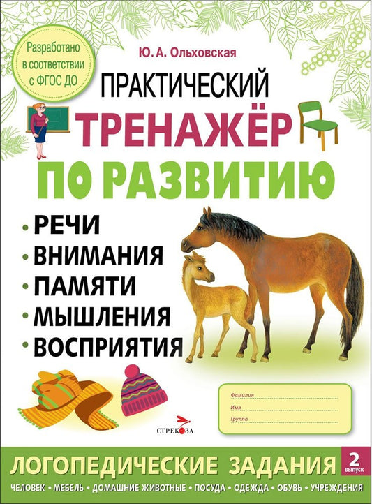 Практический тренажер по развитию речи, внимания, памяти, мышления, восприятия. Выпуск 2. Рабочая тетрадь