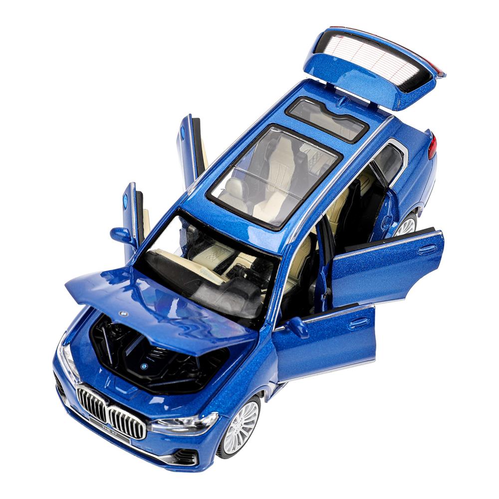 Машина металл свет-звук BMW x7, 14,8 см, капот, багажник, двери, инерция Технопарк в кор.2*24шт