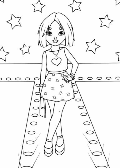 МОЯ РАСКРАСКА А4 чёрная. КЛАССНЫЕ ДЕВЧОНКИ