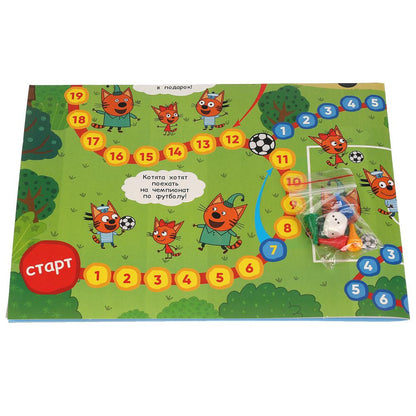 ТРИ КОТА. ЧЕМПИОНАТ. ИГРА-ХОДИЛКА МЕГА А3. УМНЫЕ ИГРЫ в кор.20шт