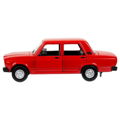 Машина металл свет-звук LADA ваз 2107, дв, кап, баг, св-зв,инер,17,5 см,крас Технопарк в кор.2*18шт
