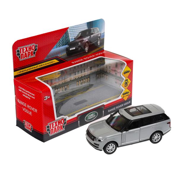 Машина металл RANGE ROVER VOGUE 12 см, двери, багаж, темно-серый, кор. Технопарк в кор.2*36шт