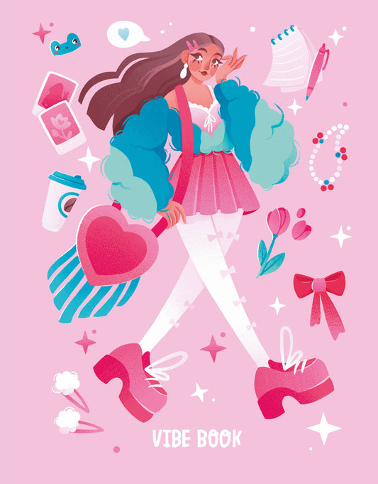VIBE BOOK. Блокнот для подростков (розовая обложка)