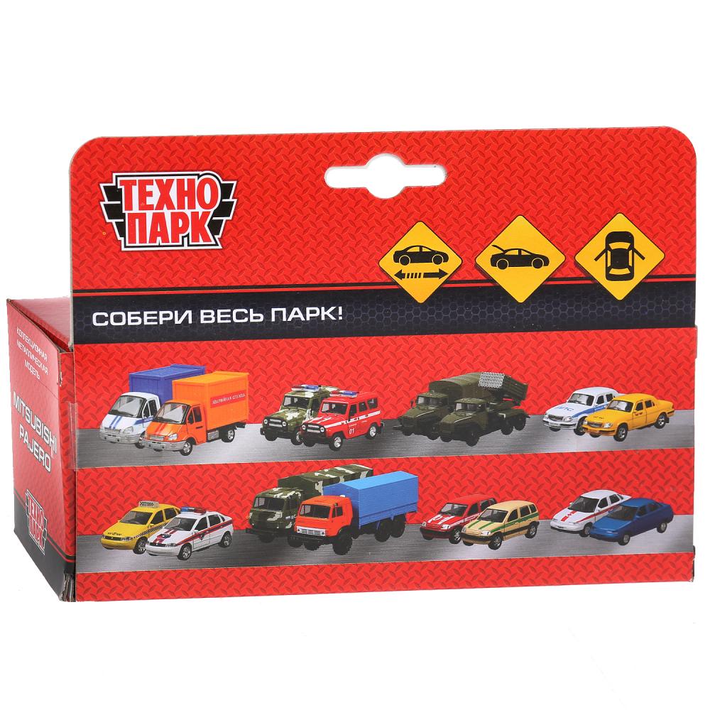 ТМ ТЕХНОПАРК. МЕТАЛЛ MITSUBISHI PAJERO ПОЛИЦИЯ 12 СМ, ОТКРЫВ. ДВЕРИ, ИНЕРЦ. В КОР. в кор.2*24шт