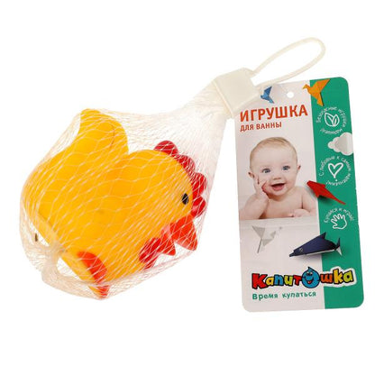 Игрушка для ванны петушок сетка, хенгтег КАПИТОШКА в кор.100шт