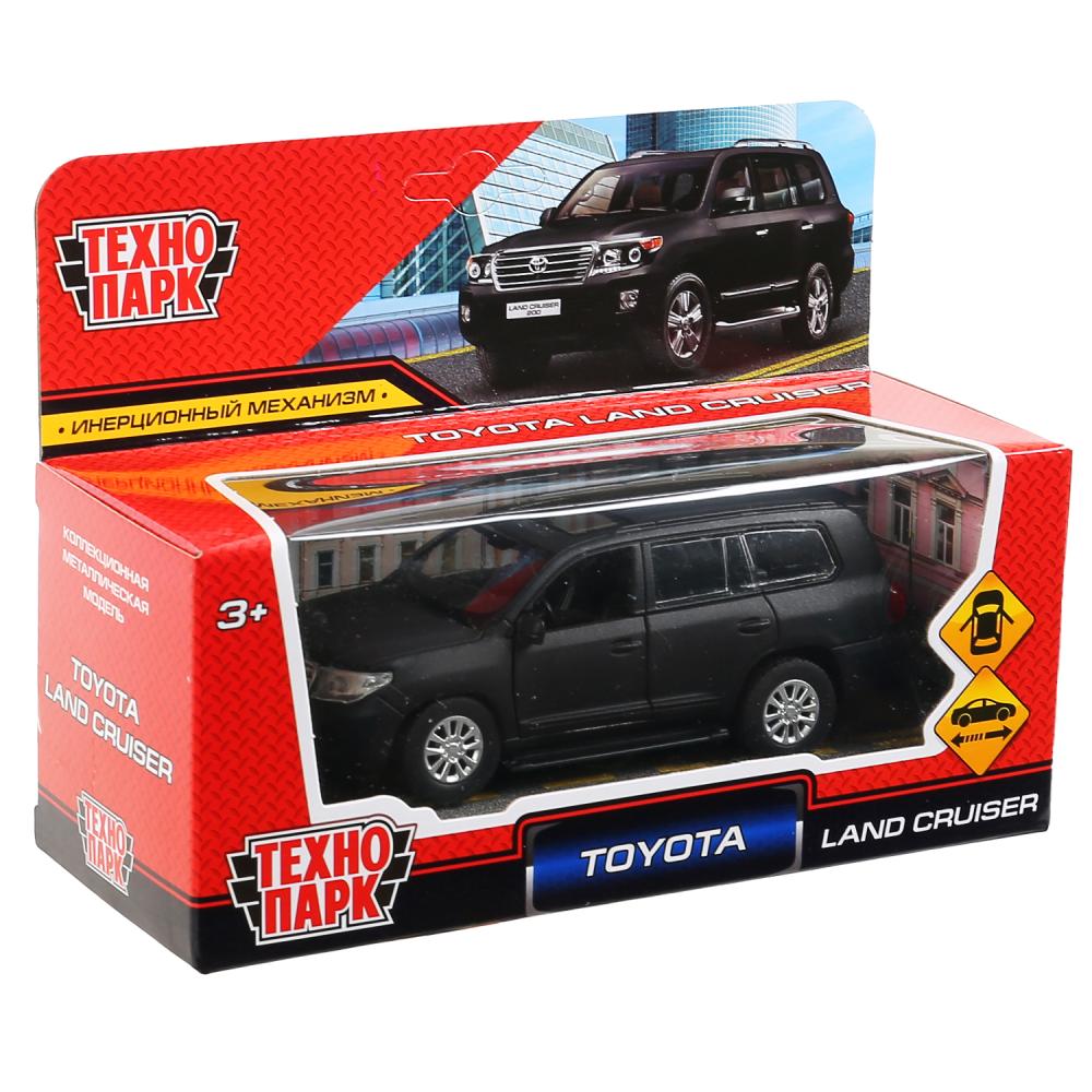 4690590199657 Машина металл TOYOTA "land cruiser матовый"дл12,5см,откр дв,инерц,черн,в кор Технопарк