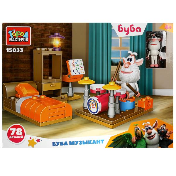 БУБА конструктор буба музыкант, 78 дет. Город мастеров в кор.2*8шт