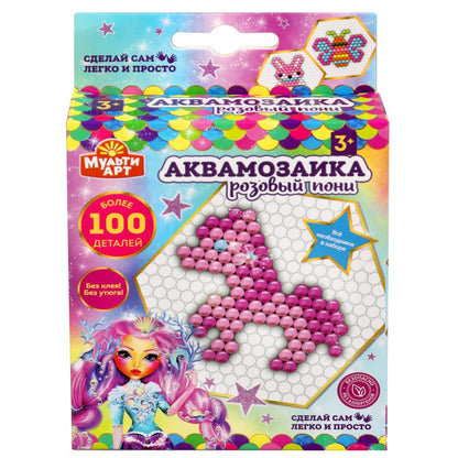 Набор д/детского тв-ва аквамозаика пони МУЛЬТИ АРТ в кор.48шт