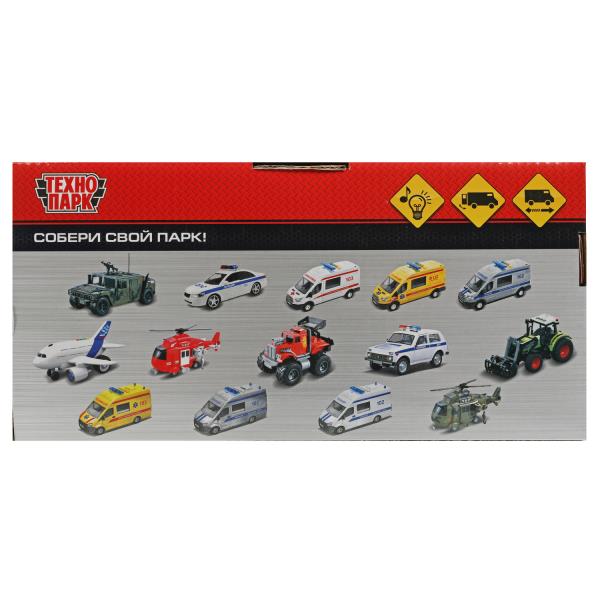 Машина пластик свет-звук АМН ВПК-233114 ПОЛИЦИЯ 21 см, двери, инерц, кор. Технопарк в кор.2*18шт