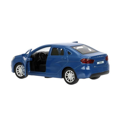 Машина металл LADA vesta 11,5 см, двери, темно-синий, кор. Технопарк в кор.2*36шт
