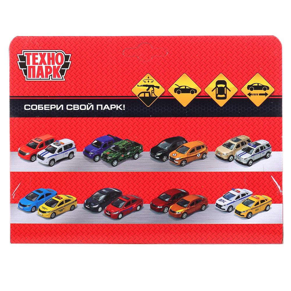 Машина металл MITSUBISHI L200 PICKUP ПОЛИЦИЯ 13 см, двери, багаж, кор. Технопарк в кор.2*36шт