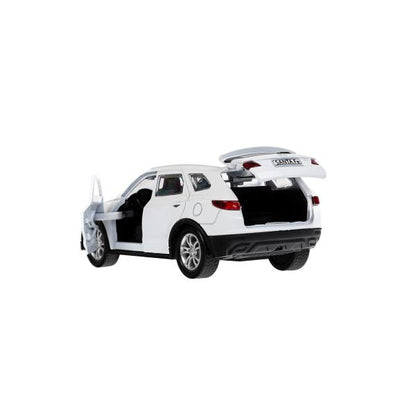 Машина металл HYUNDAI SANTAFE 12 см, двери, багаж, инерц, белый, кор. Технопарк в кор.2*36шт
