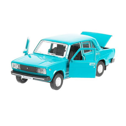 Машина металл LADA ваз-2105 1997 12 cm, двери, багаж, инерц., кор. технопарк Технопарк в кор.2*36шт