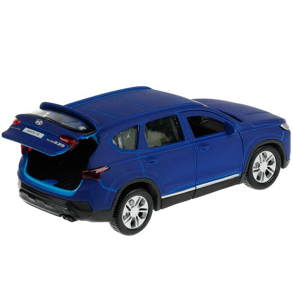 Машина металл HYUNDAI SANTAFE SOFT 12 см, двери, багаж, инерw, СИНИЙ, кор. Технопарк в кор.2*36шт