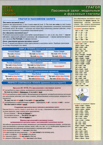 Глагол. Пассивный залог, модальные и фразовые глаголы