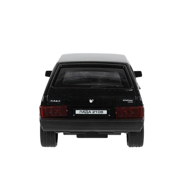 Машина металл LADA -2108 "СПУТНИК", 11,7 см, двери, баг., ин., черный, кор. Технопарк в кор.2*36шт