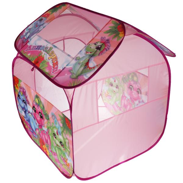 Палатка детская игровая ДИНОЗАВРЫ 83х80х105см, в сумке Играем вместе в кор.24шт