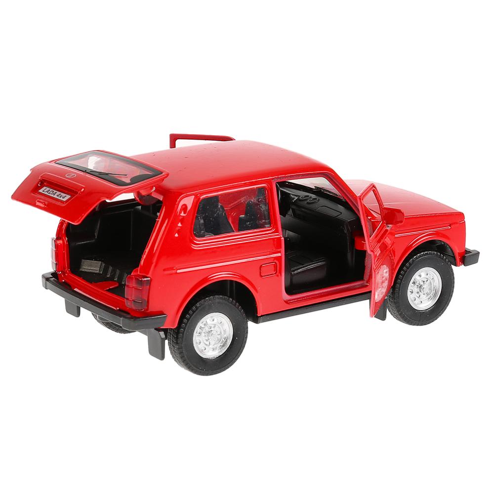 ТМ Технопарк. Машина металл "LADA 4x4" 12см, открыв. двери, инерц., КРАСНЫЙ. в кор. в кор.2*36шт