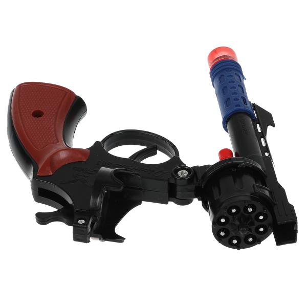 Револьвер для стрельбы пистонами 8 зарядов, блист.14,5*23*3см ИГРАЕМ ВМЕСТЕ в кор.2*144шт