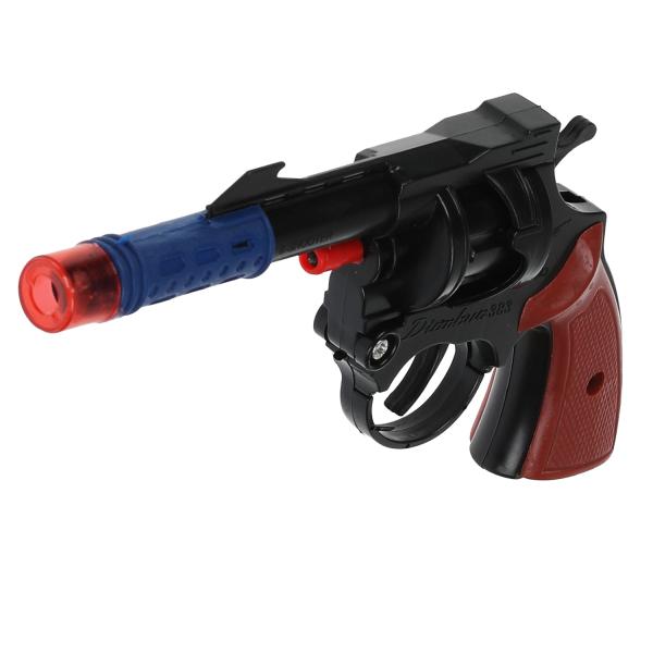 Револьвер для стрельбы пистонами 8 зарядов, блист.14,5*23*3см ИГРАЕМ ВМЕСТЕ в кор.2*144шт