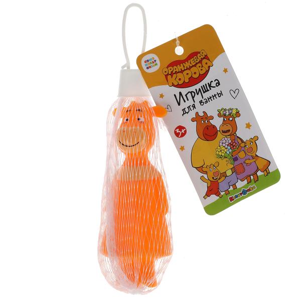 Игрушка для ванны Оранжевая корова Ма, 10см КАПИТОШКА в кор.100шт