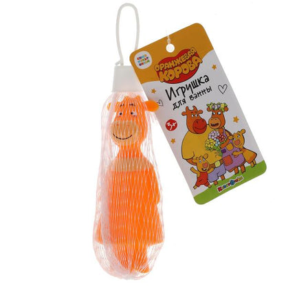 Игрушка для ванны Оранжевая корова Ма, 10см КАПИТОШКА в кор.100шт