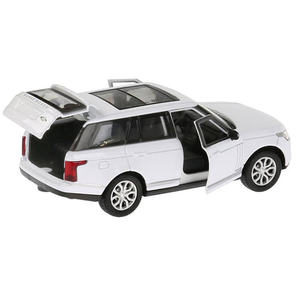 Машина металл RANGE ROVER VOGUE длина 12 см, двер, багаж, инерц, белый, кор. Технопарк в кор.2*36шт