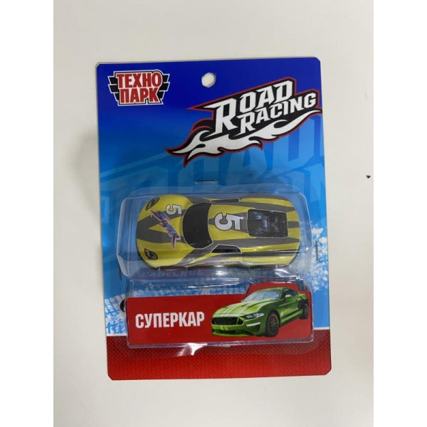 Машина металл ROAD RACING СУПЕРКАР 7 см, инерция, в ассорт, блист. Технопарк в кор.2*240шт