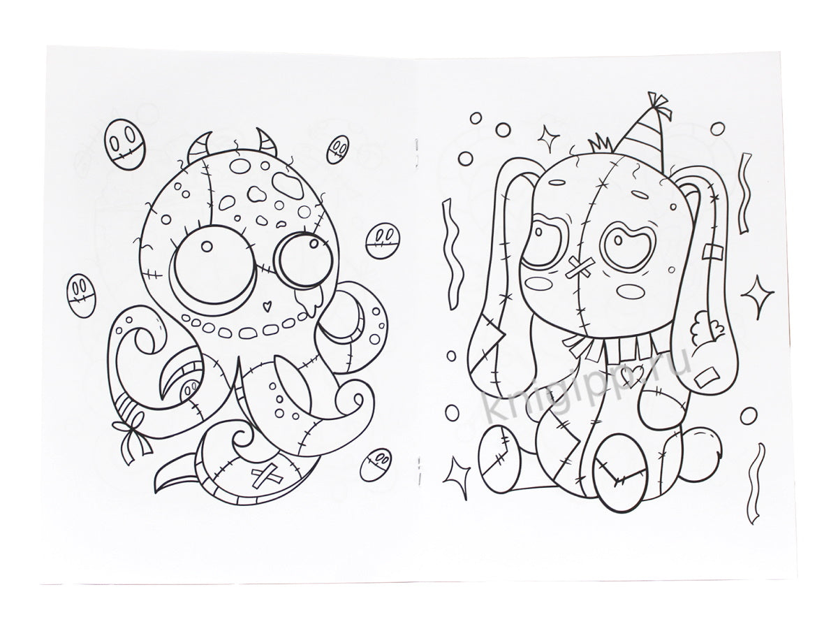 РАСКРАСКА - СТРАШИЛКА. СТРАШНЫЕ НЯШКИ