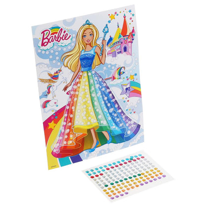Набор д/тв-ва Мультиарт Аппликация из пайеток и страз (17х23см) Barbie (Радужная принцесса)в кор48шт