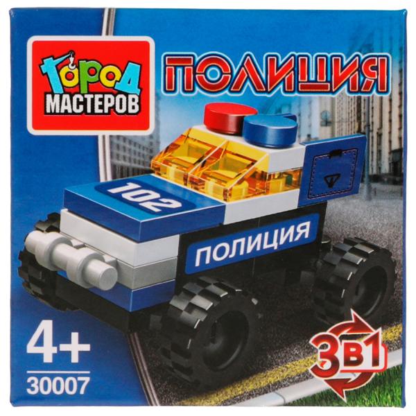 Конструктор ПОЛИЦЕЙСКИЙ машина 3в1, 24 дет. Город мастеров в кор.2*120шт