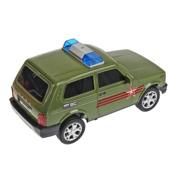 Машина пластик свет-звук LADA 4x4 URBAN АРМИЯ РОССИИ 19,5 см, 2 кноп, кор. Технопарк в кор.36шт