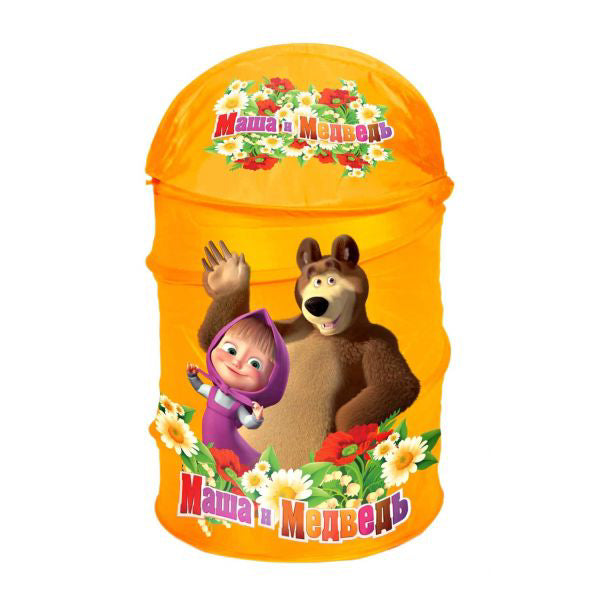 КОРЗИНА ДЛЯ ИГРУШЕК "ИГРАЕМ ВМЕСТЕ" "МАША И МЕДВЕДЬ" В ПАК. 43*60*3СМ в кор.24шт
