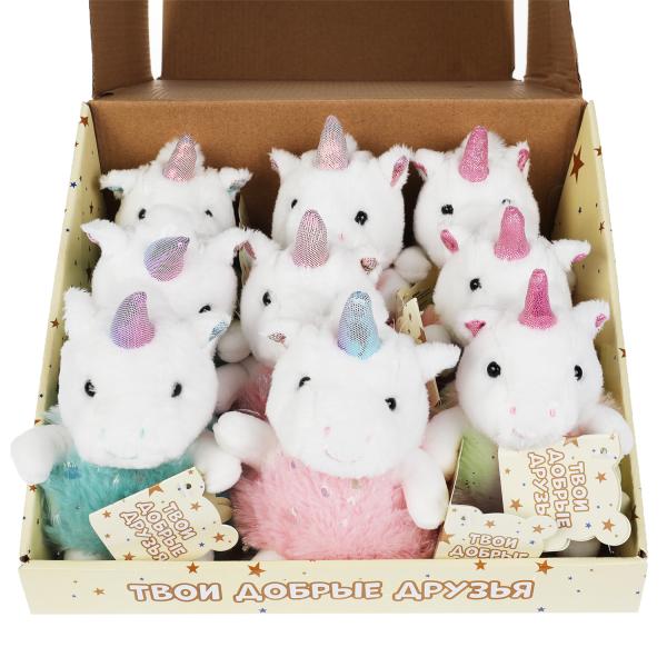 Игрушка мягкая дисплей "волшебные единороги", 14см,без чипа,в дисп МУЛЬТИ-ПУЛЬТИ уп-9шт в кор.12уп