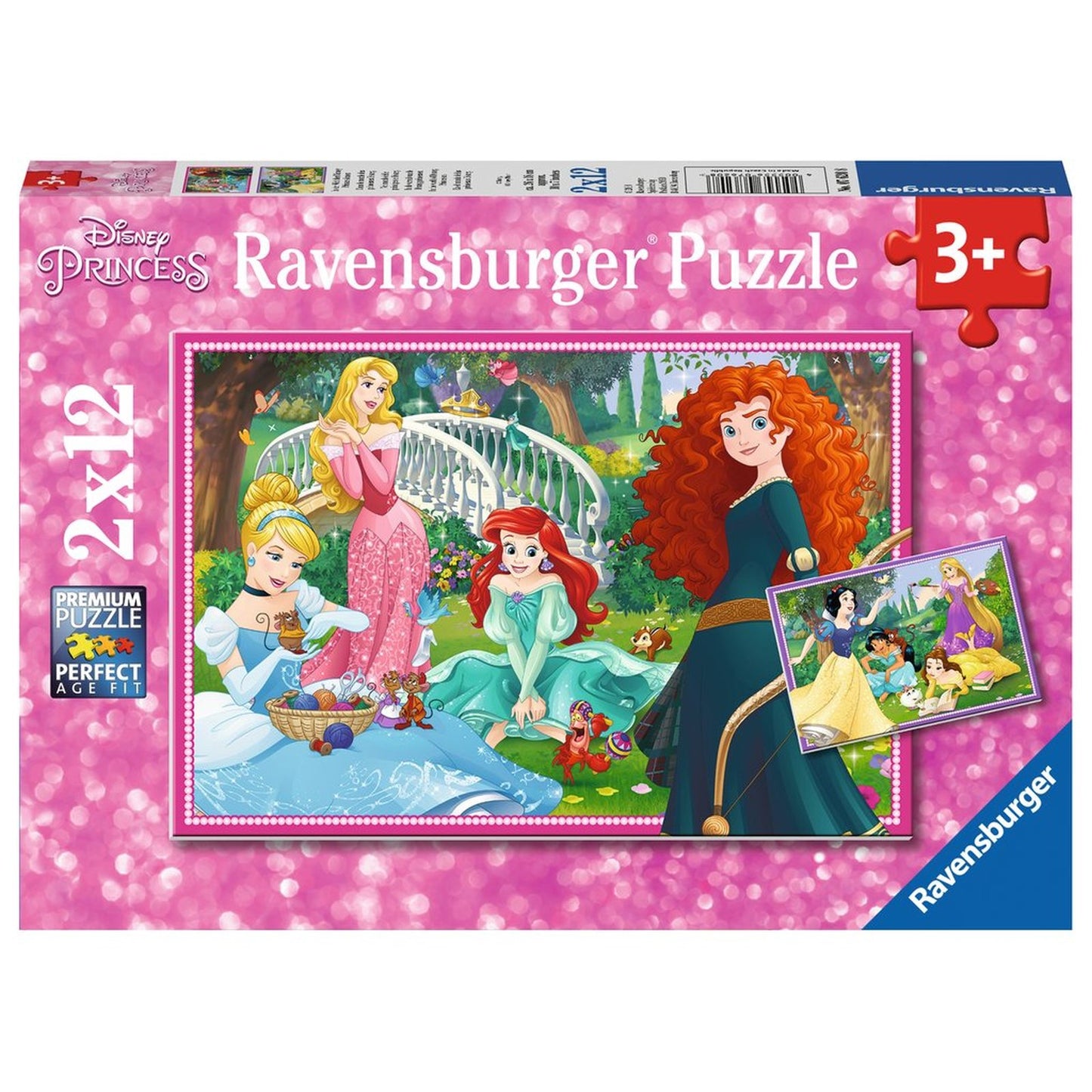 Ravensburger. Пазл карт. 2x12 "Дисней Принцессы" арт.07620